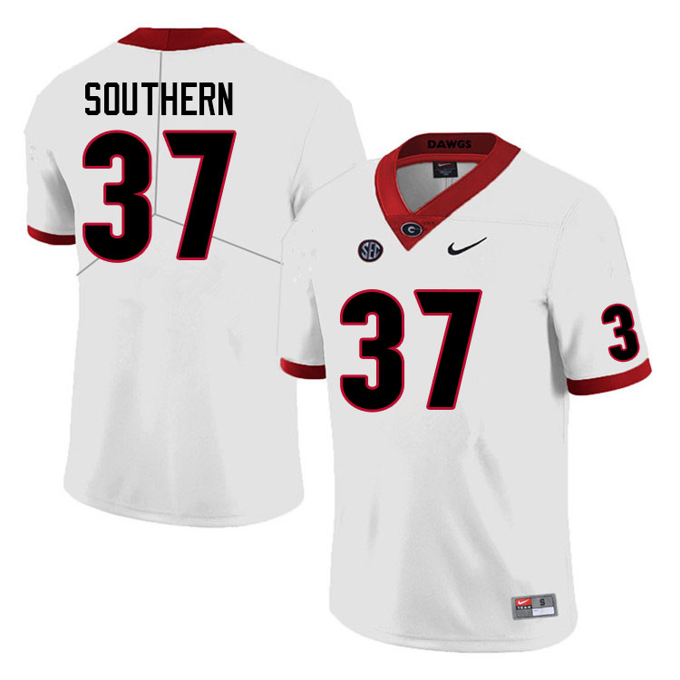 Men #37 Drew Southern Georgia Bulldogs College Football Jerseys Sale-White Anniversary